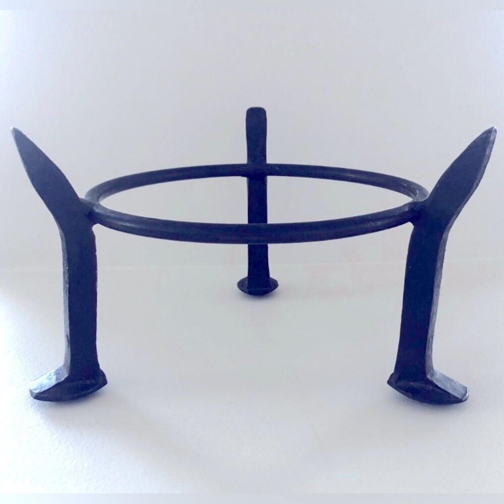 1960s Mid Century Modern Iron Rail Nail Plant Stand